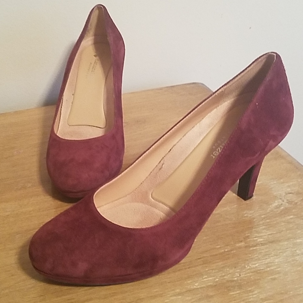 Naturalizer Michelle Suede Burgandy Heels Pumps